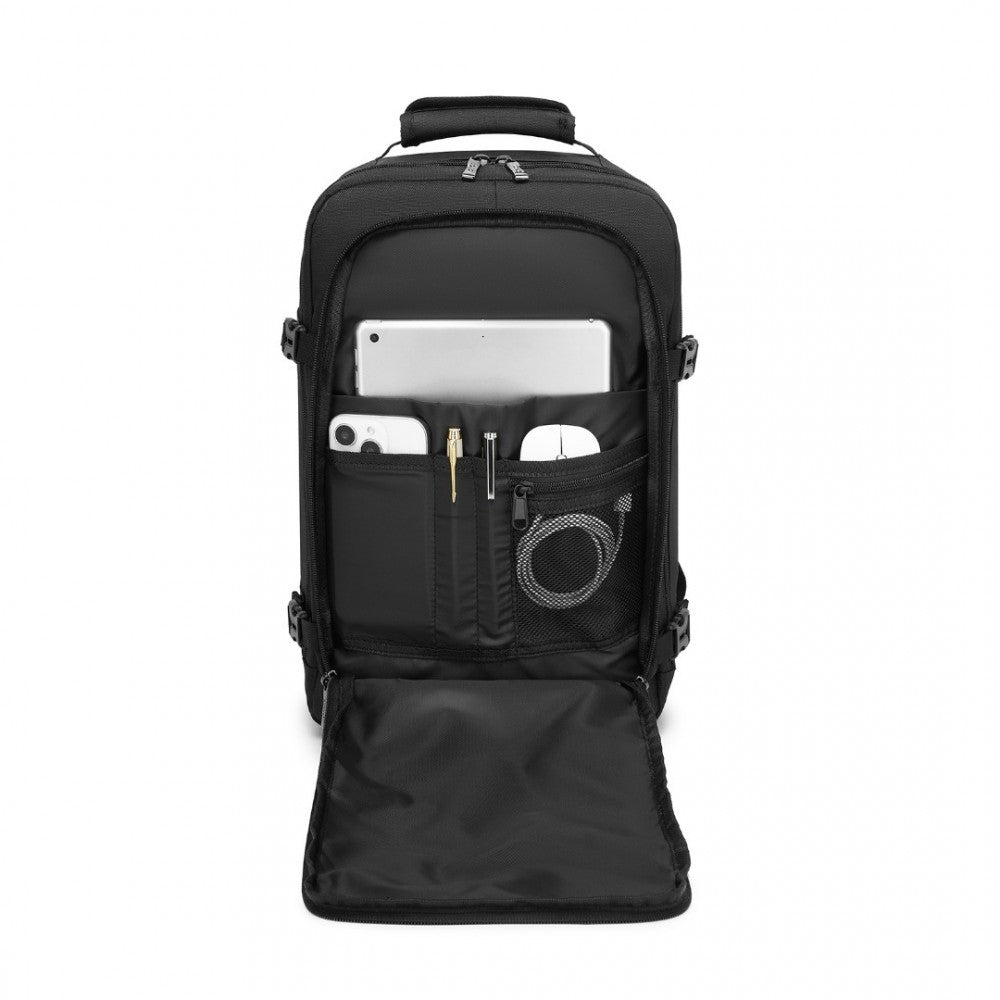 Kono BPK2531S Backpack in Black – Smart and Practical Laptop Backpack, Designed for Work, Travel & Everyday Use