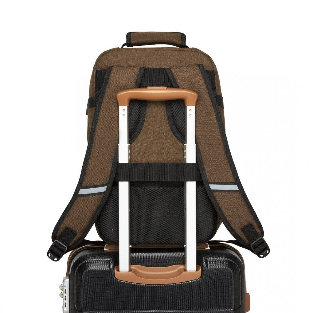 Kono BPK2531S Backpack in Brown – Smart and Practical Laptop Backpack, Designed for Work, Travel & Everyday Use