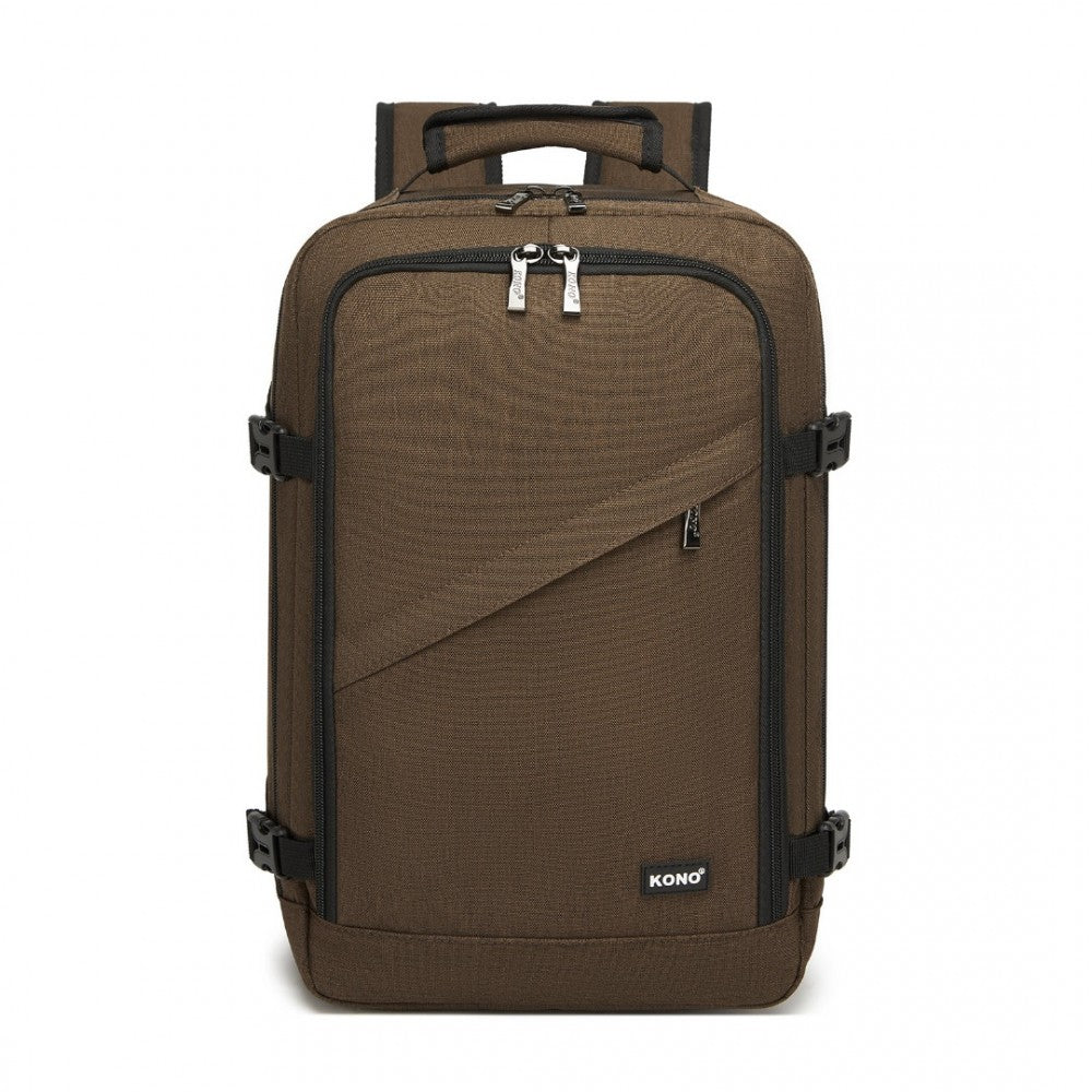 Kono BPK2531S Backpack in Brown – Smart and Practical Laptop Backpack, Designed for Work, Travel & Everyday Use