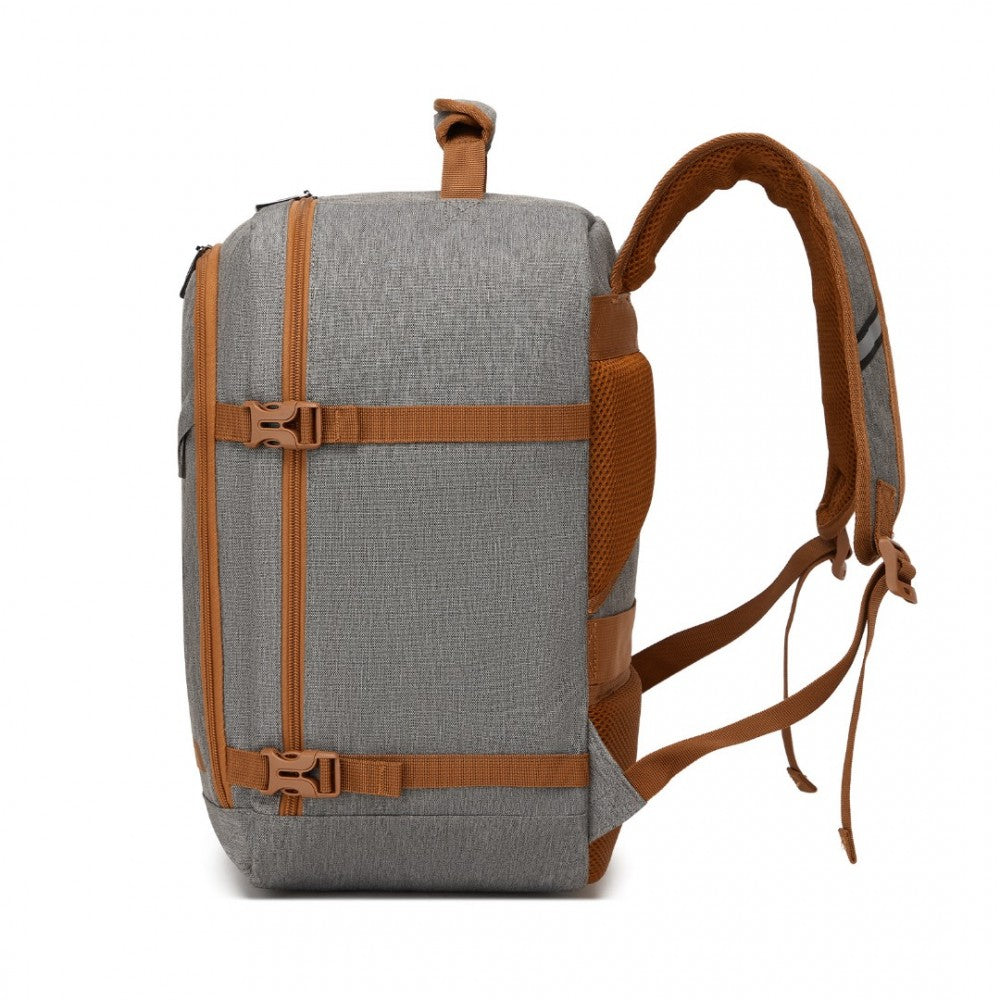 Kono BPK2531S Backpack in Grey & Brown – Smart and Practical Laptop Backpack, Designed for Work, Travel & Everyday Use