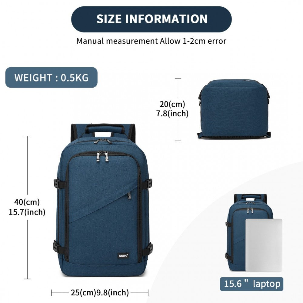 Kono BPK2531S Backpack in Navy – Smart and Practical Laptop Backpack, Designed for Work, Travel & Everyday Use