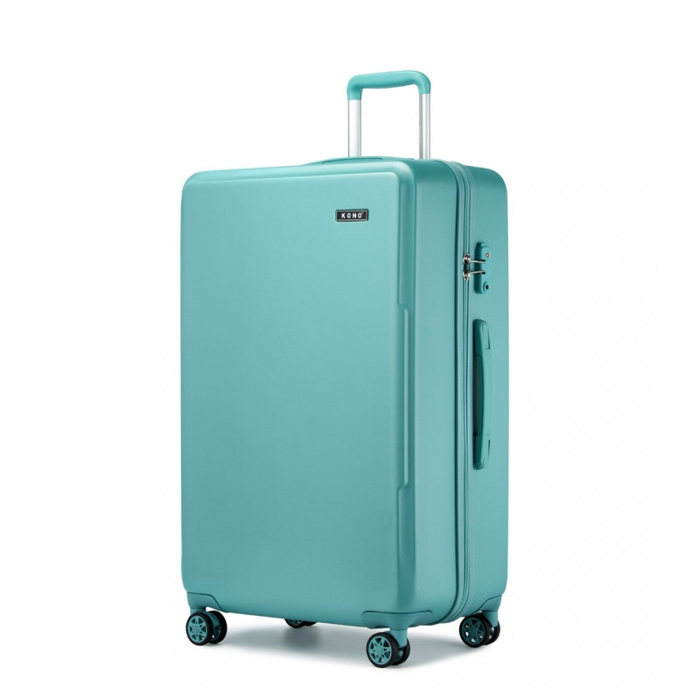 Kono KSK2494 Large Luggage in Blue (75x48x29 cm) - Minimalist Hard Shell ABS+PC Suitcase with TSA Lock 360° Spinner Wheels - Luggage eStore