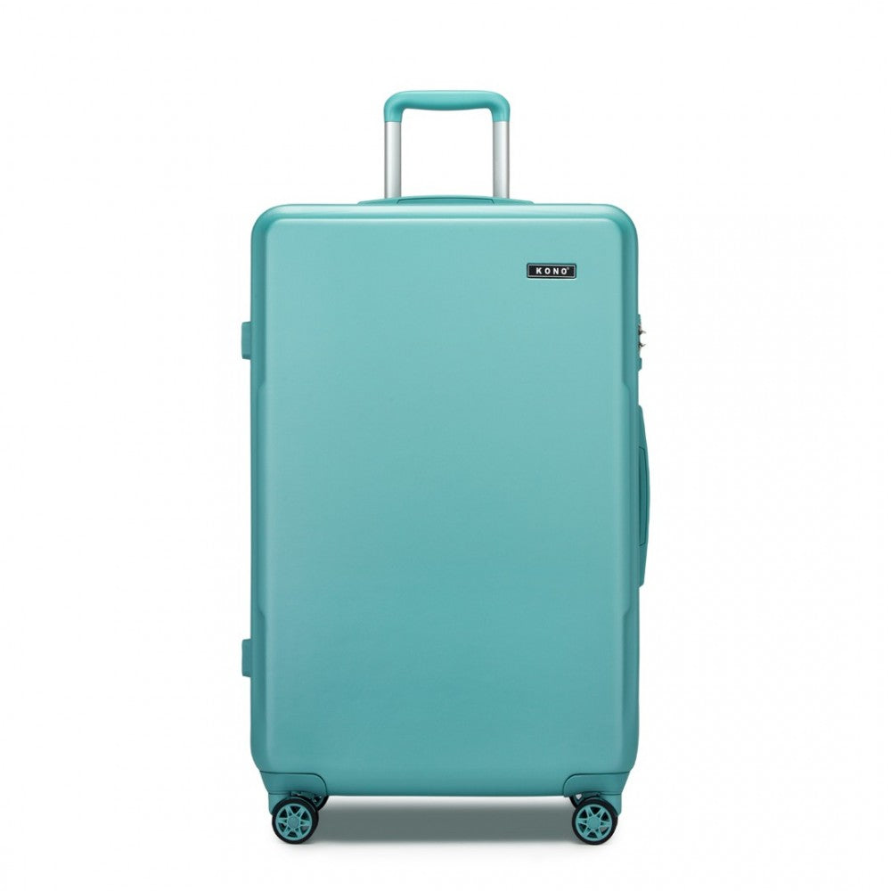 Kono KSK2494 Large Luggage in Blue (75x48x29 cm) - Minimalist Hard Shell ABS+PC Suitcase with TSA Lock 360° Spinner Wheels - Luggage eStore