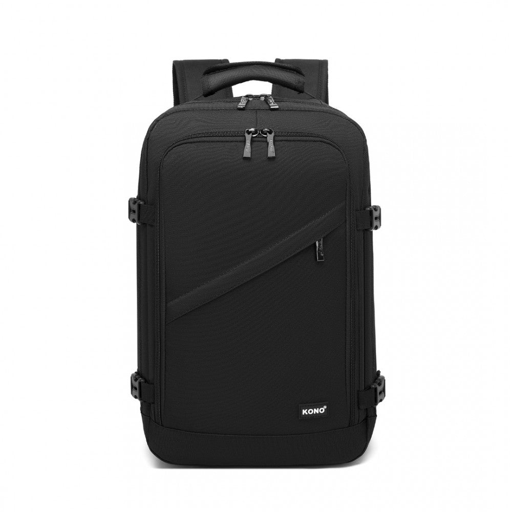 Kono BPK2531S Backpack in Black – Smart and Practical Laptop Backpack, Designed for Work, Travel & Everyday Use