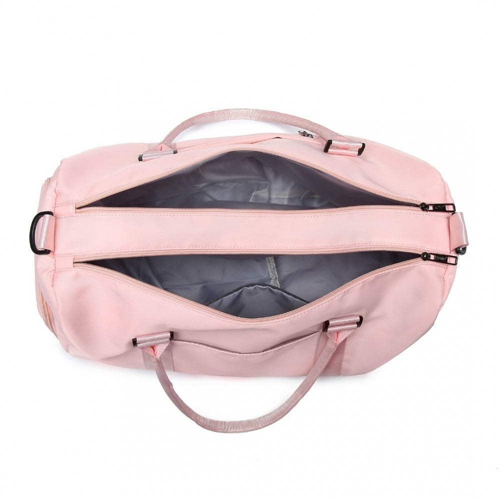 EA2213 - Kono Multi Waterproof Gym bag Carry On Weekend Bag - Pink - Luggage eStore