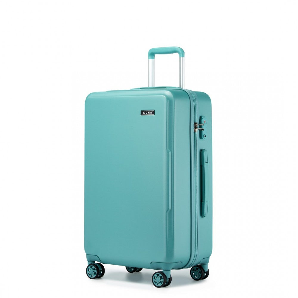 KSK2494 - Kono 3-Piece Minimalist Hard Shell ABS+PC Luggage Set with TSA Lock and 360° Spinner Wheels - Blue - Luggage eStore