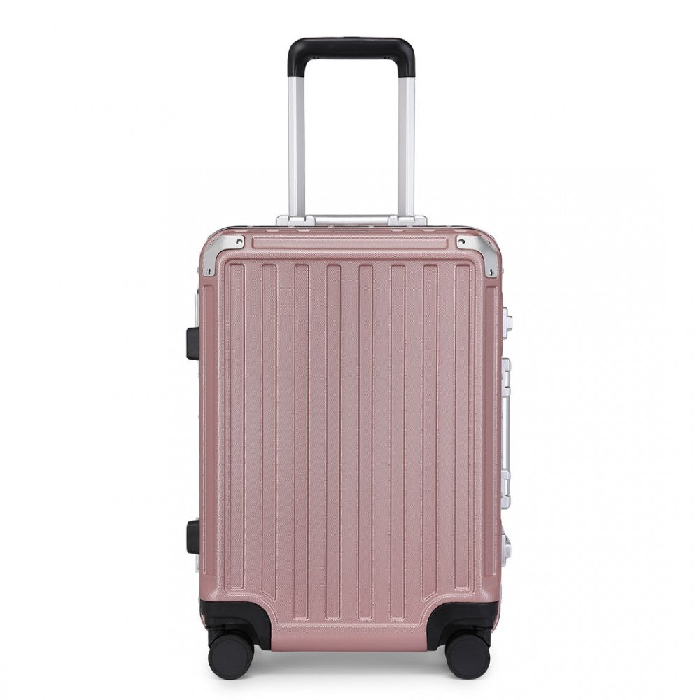 KSS2481 - Supercase Durable 20 Inch PC Hardshell Aluminum Frame Suitcase With TSA Lock - Nude - Luggage eStore