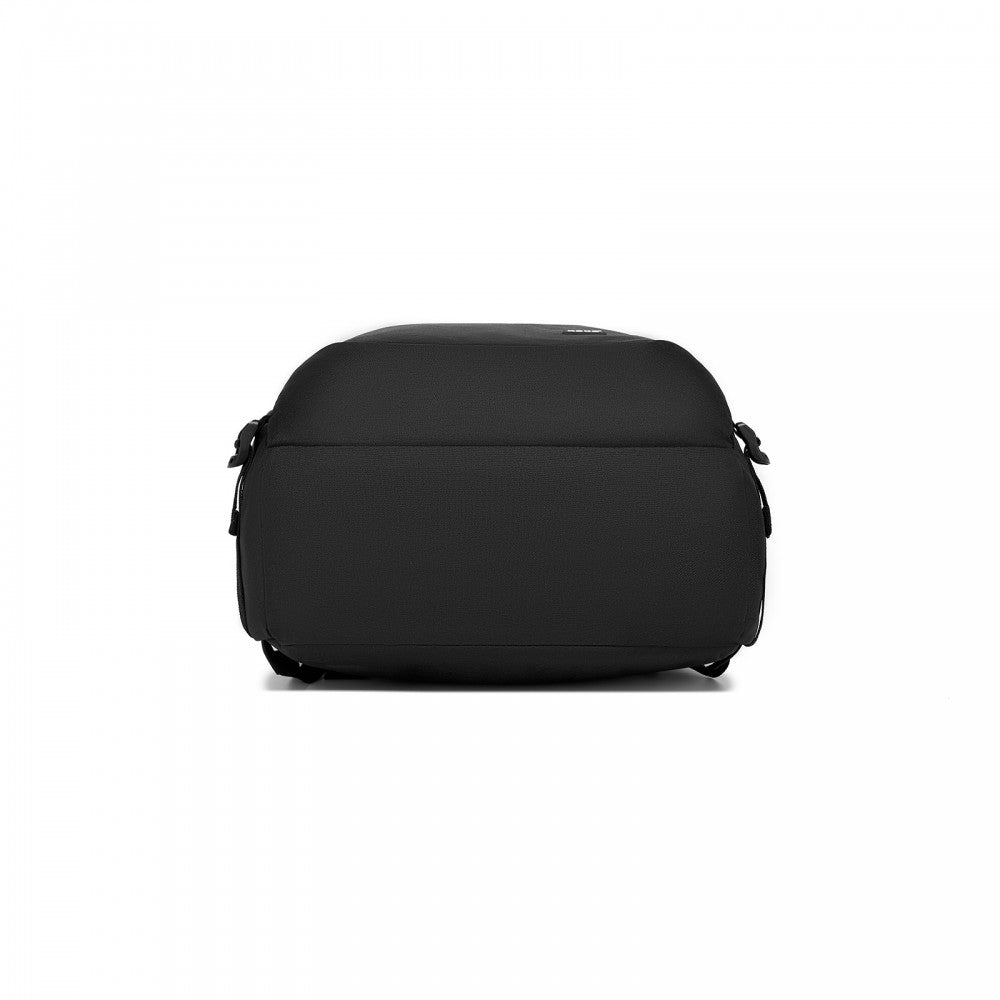 Kono BPK2501 Backpack in Black - Modern Urban Style Laptop Backpack with USB & Type-C Charging Port