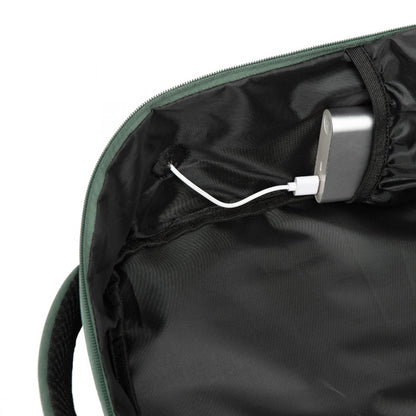 Kono BPK2504 Backpack in Green with Red Trim - Water-Resistant Cabin Backpack for 15.6” Laptops