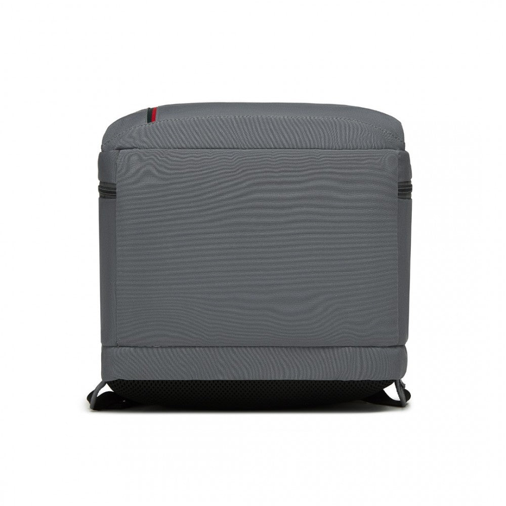 Kono BPK2504 Backpack in Grey with Red Trim - Water-Resistant Cabin Backpack for 15.6” Laptops