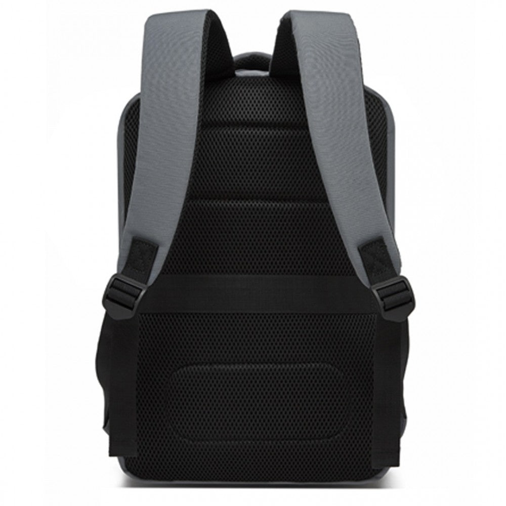 Kono BPK2504 Backpack in Grey with Red Trim - Water-Resistant Cabin Backpack for 15.6” Laptops