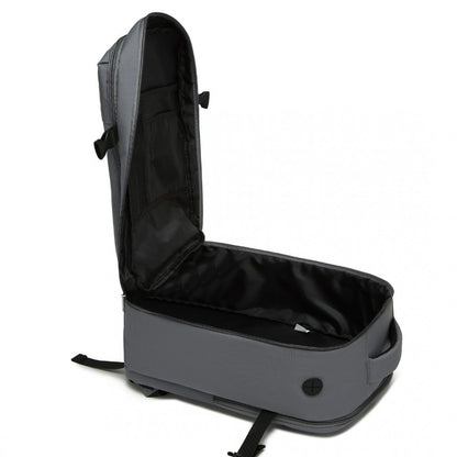 Kono BPK2504 Backpack in Grey with Red Trim - Water-Resistant Cabin Backpack for 15.6” Laptops