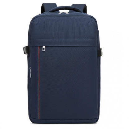 Kono BPK2504 Backpack in Navy with Red Trim - Water-Resistant Cabin Backpack for 15.6” Laptops