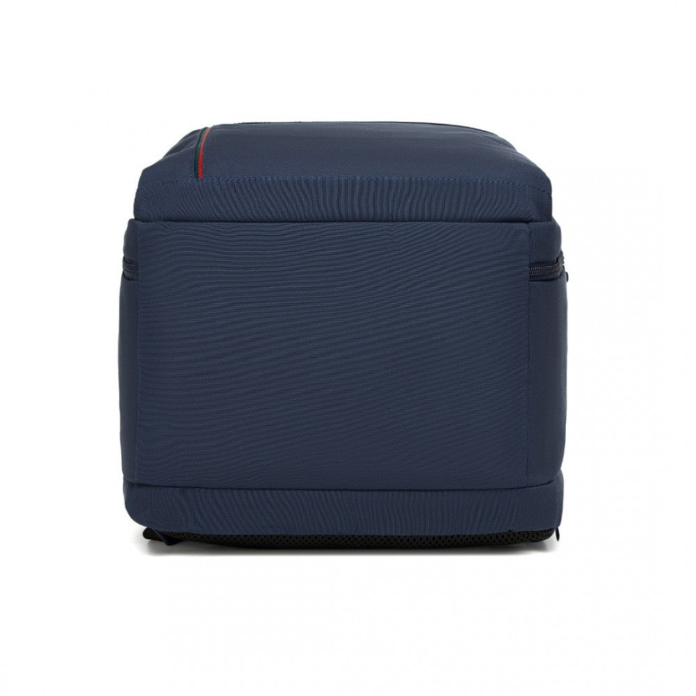 Kono BPK2504 Backpack in Navy with Red Trim - Water-Resistant Cabin Backpack for 15.6” Laptops