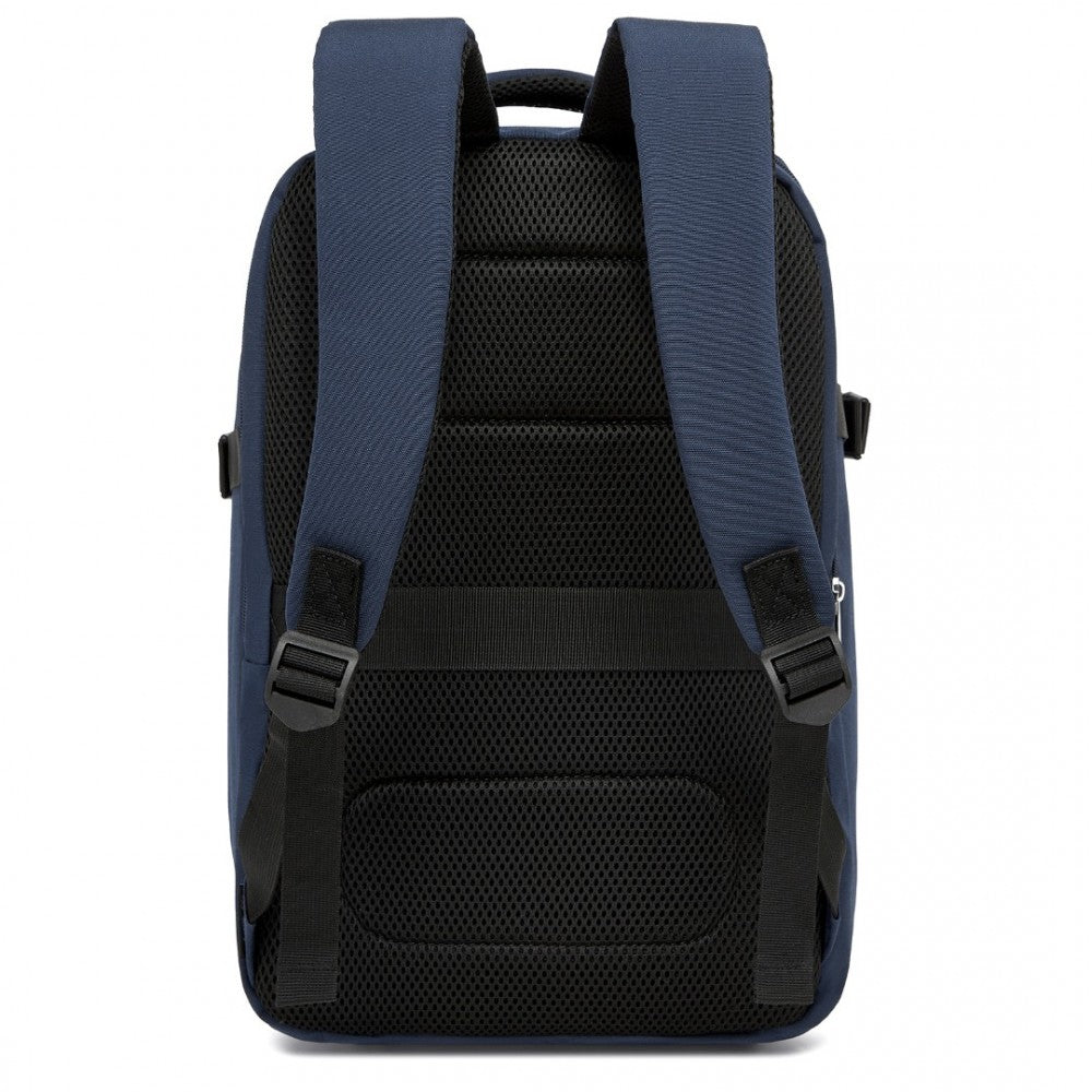 Kono BPK2504 Backpack in Navy with Red Trim - Water-Resistant Cabin Backpack for 15.6” Laptops