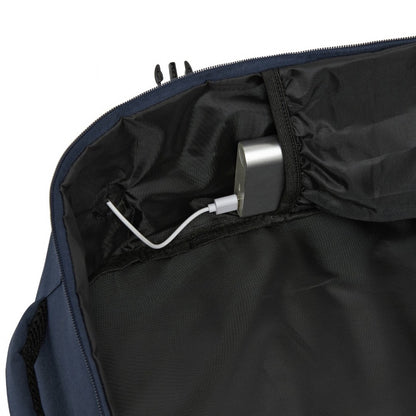 Kono BPK2504 Backpack in Navy with Red Trim - Water-Resistant Cabin Backpack for 15.6” Laptops