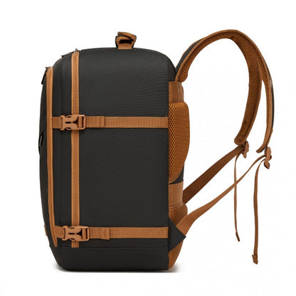 Kono BPK2531S Backpack in Black & Brown – Smart and Practical Laptop Backpack, Designed for Work, Travel & Everyday Use