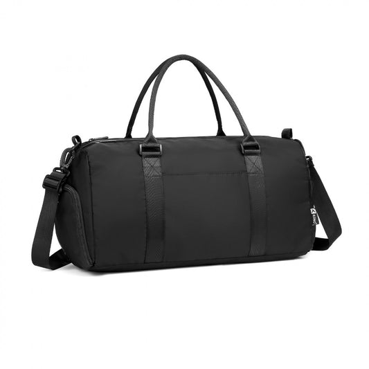 Kono EA2213 Waterproof Duffle Bag in Black – Lightweight Holdall for Gym, Travel & Weekend Use