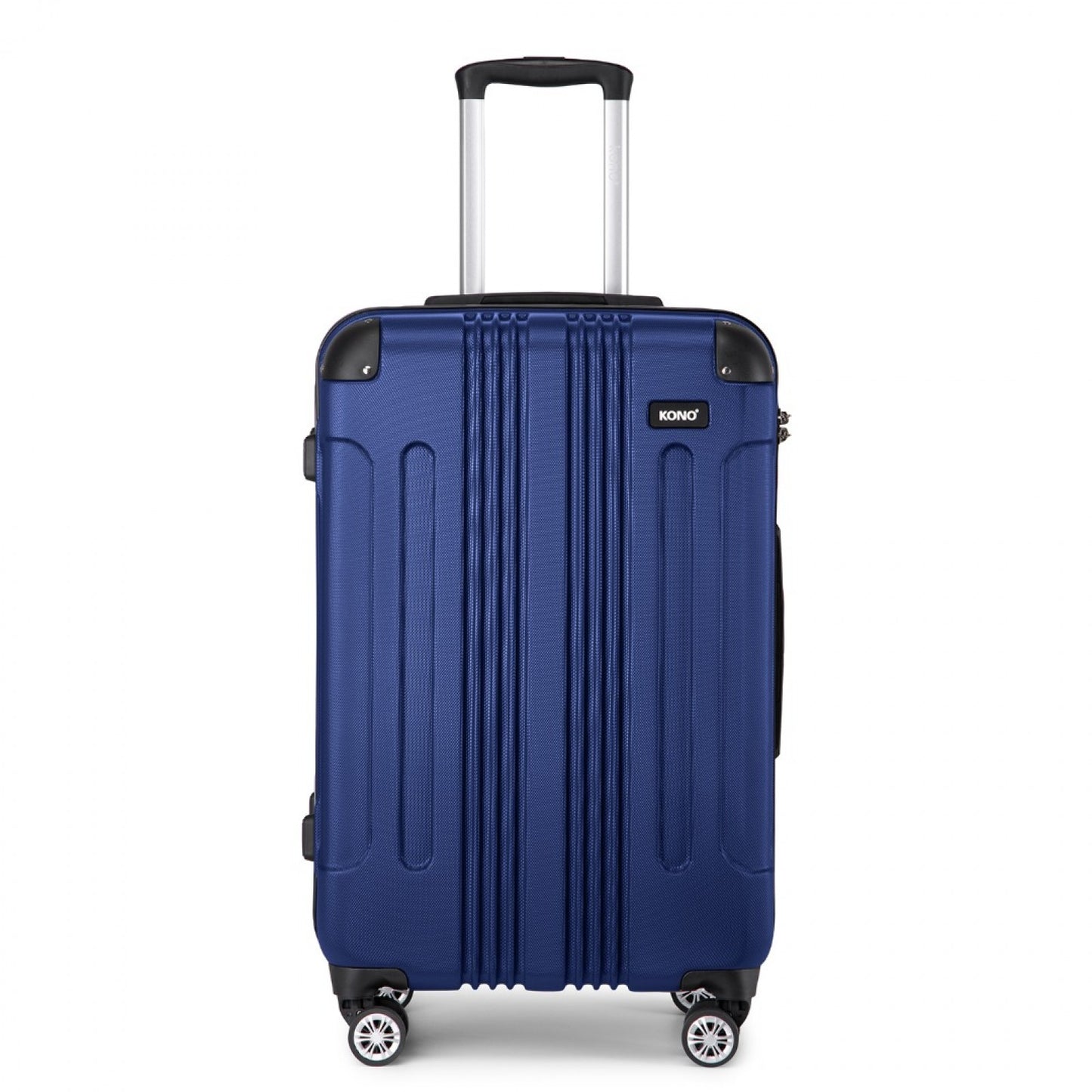 Kono K1777-1L Large Luggage in Navy (76x50x30cm) - ABS Lightweight Compact Hard Shell Suitcase