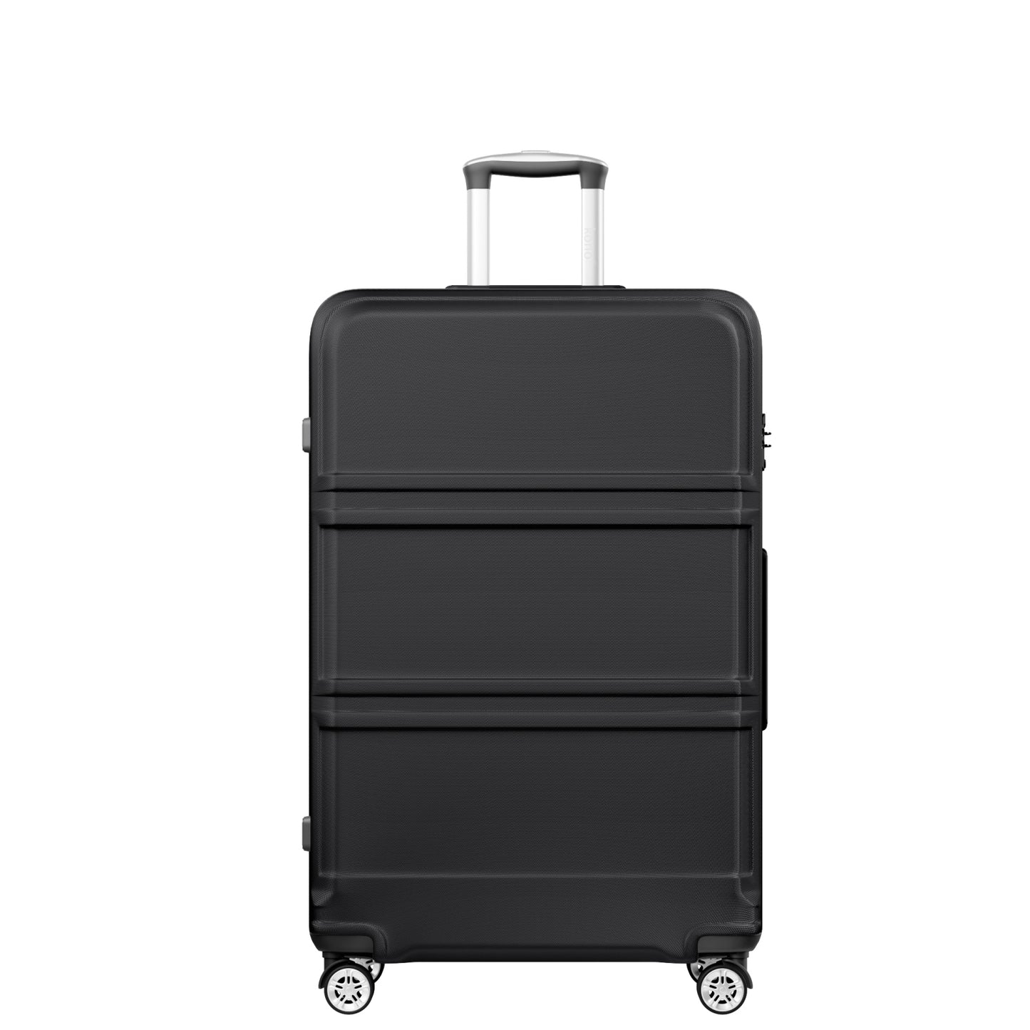 K1871-1L - Kono ABS+PC 32 Inch Extra-Large Suitcase, Sculpted Horizontal Design, Hard-Shell Wheeled Luggage with Telescopic Handle - Black - Luggage eStore