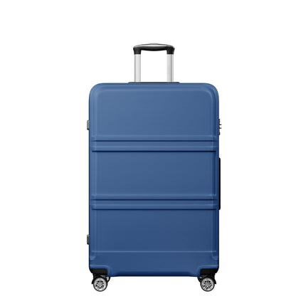 K1871-1L - Kono ABS+PC 32 Inch Extra-Large Suitcase, Sculpted Horizontal Design, Hard-Shell Wheeled Luggage with Telescopic Handle - Navy - Luggage eStore