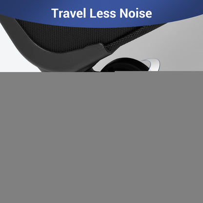British Traveller KSB2582 Cabin Luggage in Black (57.5x37.5x25.5cm) - Softshell Cabin Suitcase with Front Laptop Compartment, TSA Lock & Silent Spinner Wheels