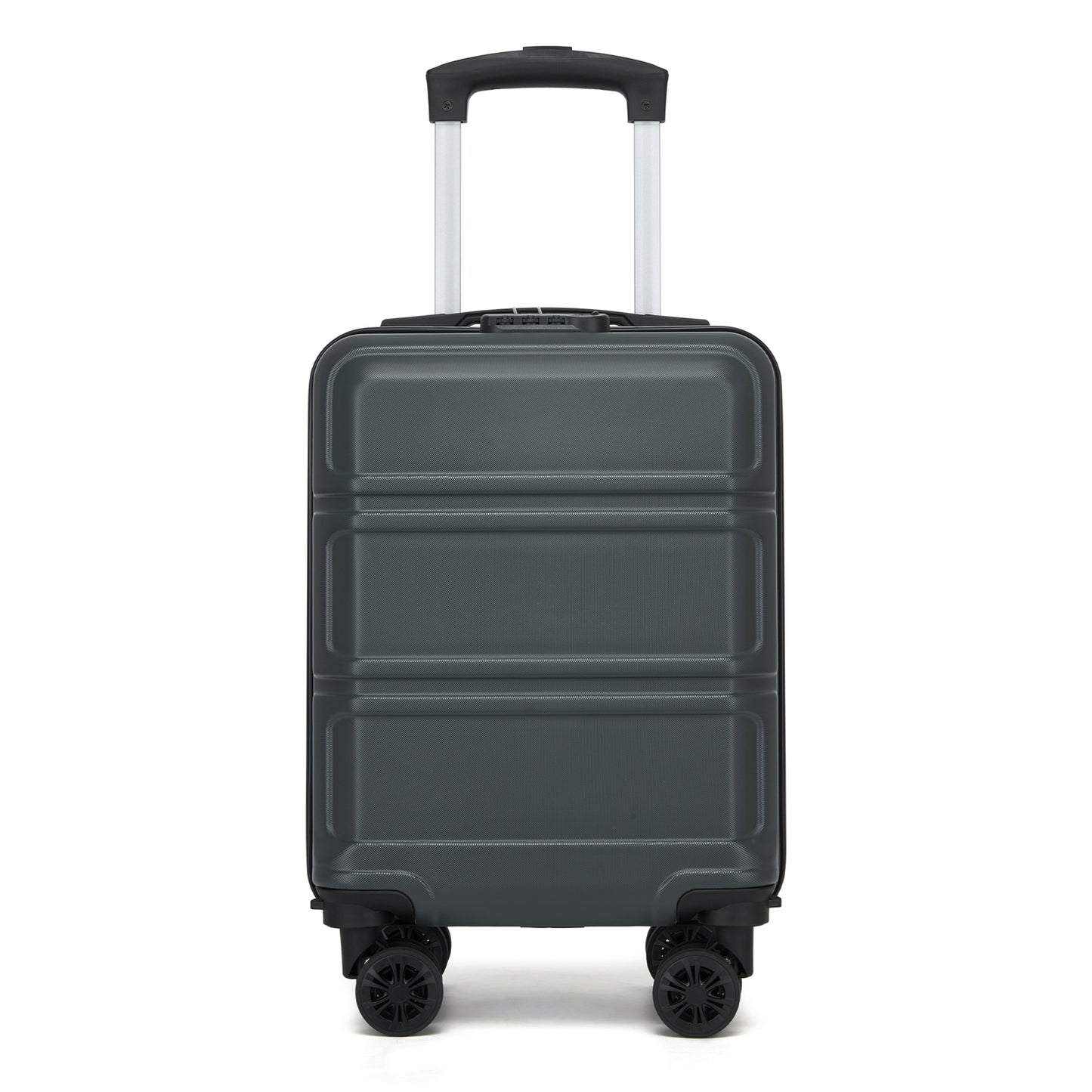 Kono KSK2581 Cabin Luggage in Grey (45x30x20cm) - Lightweight Hard Shell Cabin Suitcase with Removable Spinner Wheels