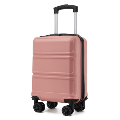 Kono KSK2581 Cabin Luggage in Nude (45x30x20cm) - Lightweight Hard Shell Cabin Suitcase with Removable Spinner Wheels - Luggage eStore