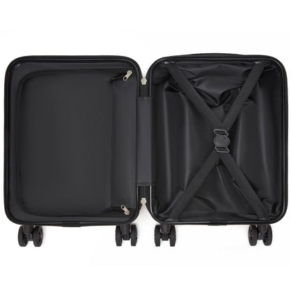 Kono KSK2581 Cabin Luggage in Nude (45x30x20cm) - Lightweight Hard Shell Cabin Suitcase with Removable Spinner Wheels - Luggage eStore