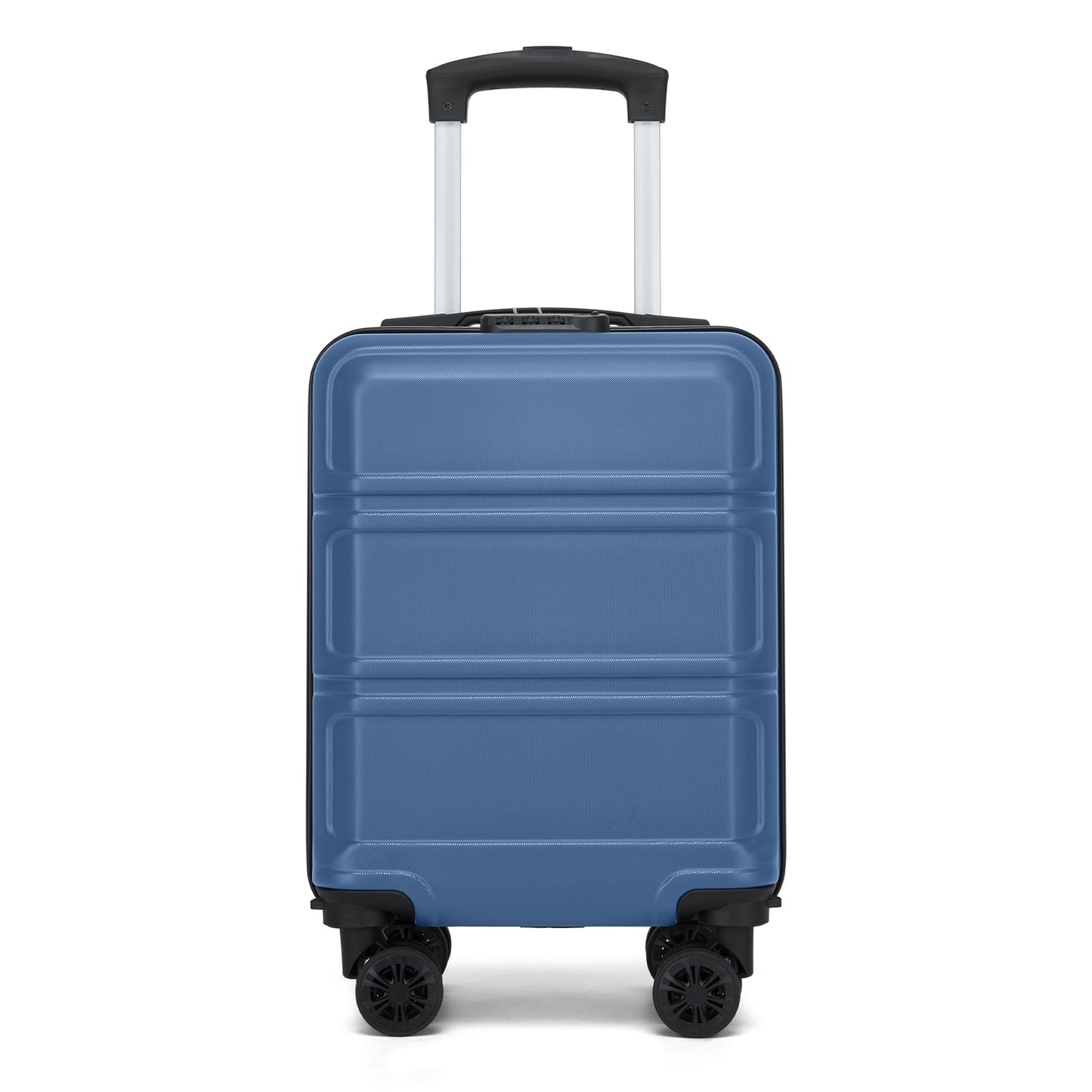Kono KSK2581 Cabin Luggage in Blue (45x30x20cm) - Lightweight Hard Shell Cabin Suitcase with Removable Spinner Wheels