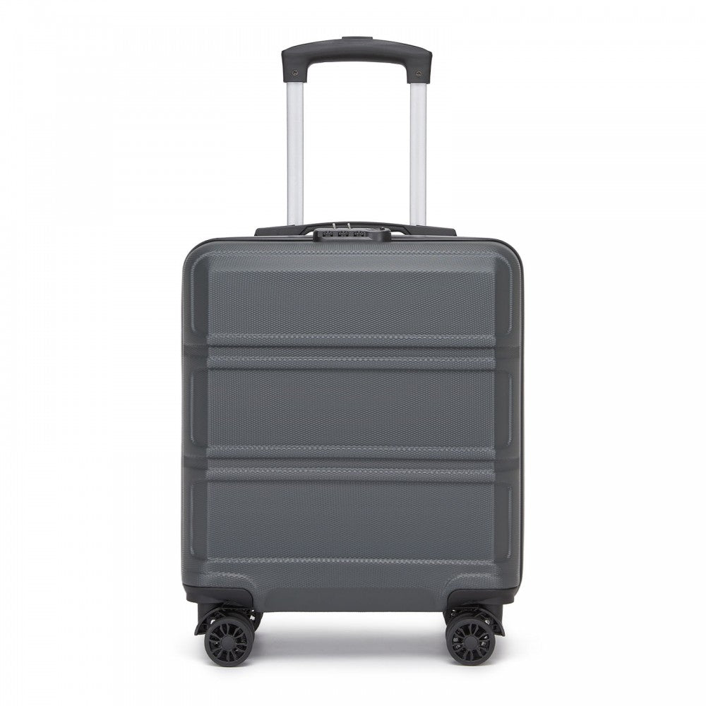 Kono KSK2596 Cabin Luggage in Grey (45x36x20cm) - ABS Hard Shell Cabin Suitcase with Spinner Wheels