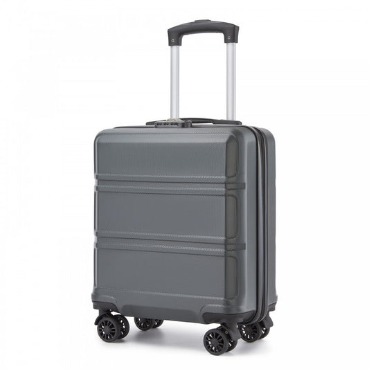 Kono KSK2596 Cabin Luggage in Grey (45x36x20cm) - ABS Hard Shell Cabin Suitcase with Spinner Wheels