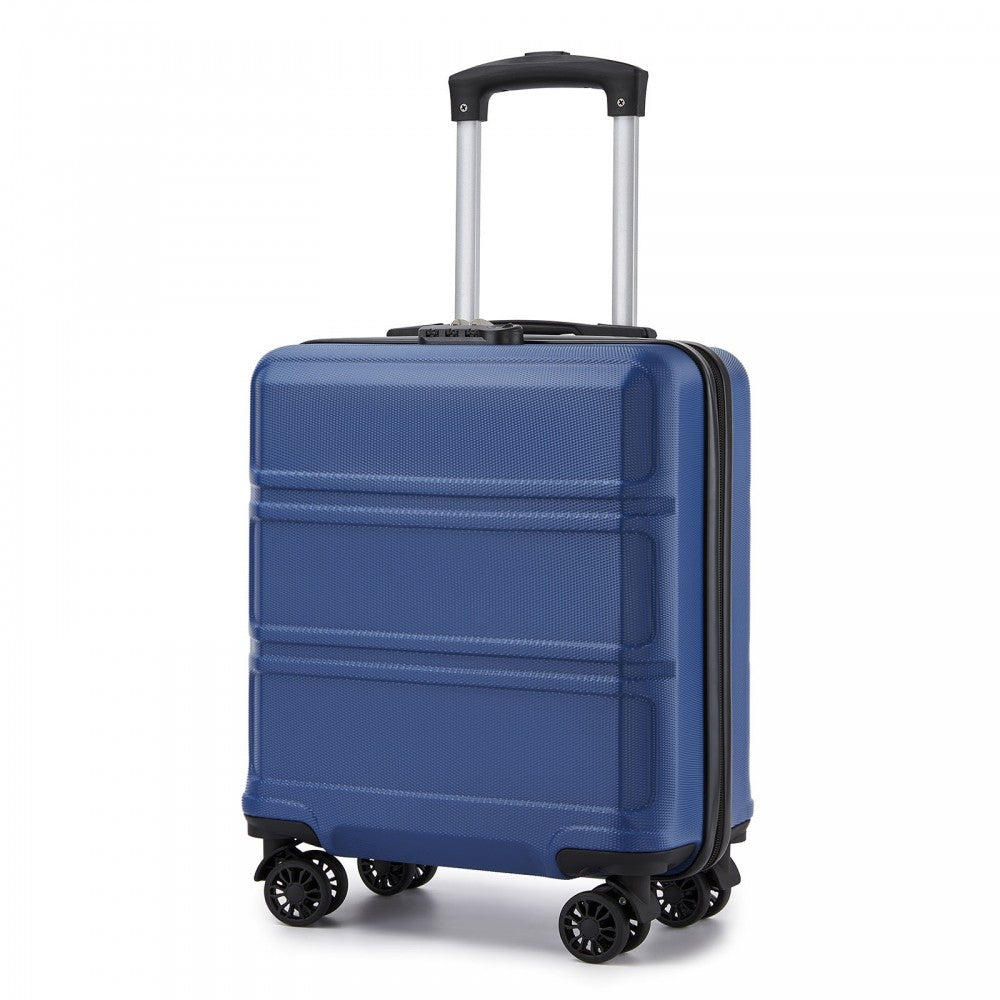 Kono KSK2596 Cabin Luggage in Navy (45x36x20cm) - ABS Hard Shell Cabin Suitcase with Spinner Wheels