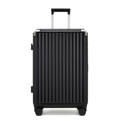 Kono KSK2693 Mid-Size Luggage in Black (66.5x44x27cm)- Zipperless Medium Checked Suitcase with Reinforced Aluminium Frame, TSA Lock and Smart Travel Features