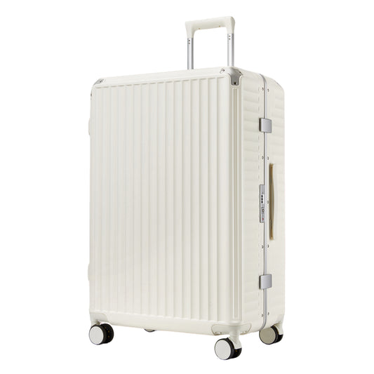 KSK2693 - Kono 28-Inch Large Suitcase with Reinforced Aluminium Frame, TSA Lock, Checked Luggage with Smart Travel Features - White