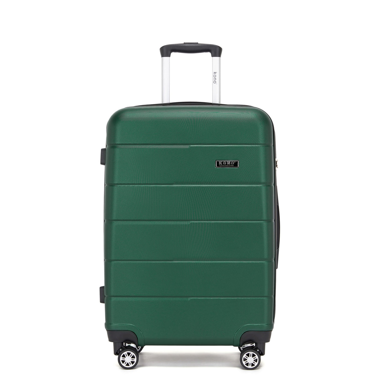 Kono KSK2694 Mid-Size Luggage in Green and Black (66x44x25 cm) - Hard Shell Checked-In Suitcase with Silent Wheels & Organised Interior