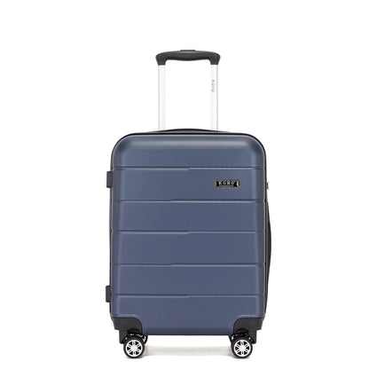 Kono KSK2694 Cabin Luggage in Navy and Black (55x40x20 cm) - Hard Shell Carry-On Suitcase with Silent Wheels & Organised Interior