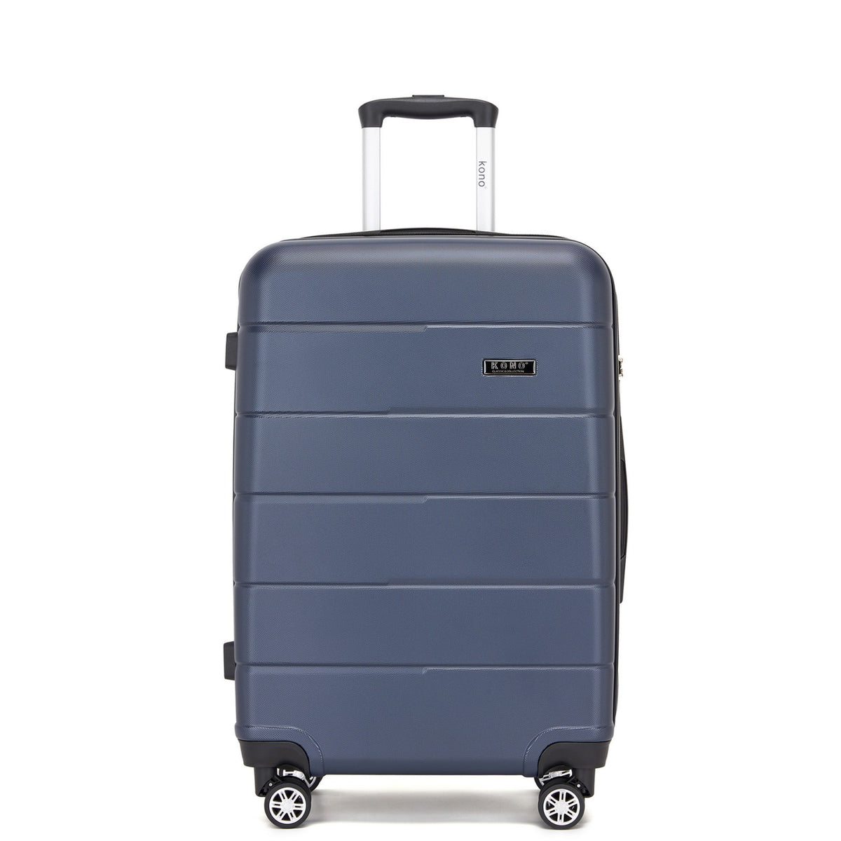 Kono KSK2694 Mid-Size Luggage in Navy and Black (66x44x25 cm) - Hard Shell Checked-In Suitcase with Silent Wheels & Organised Interior