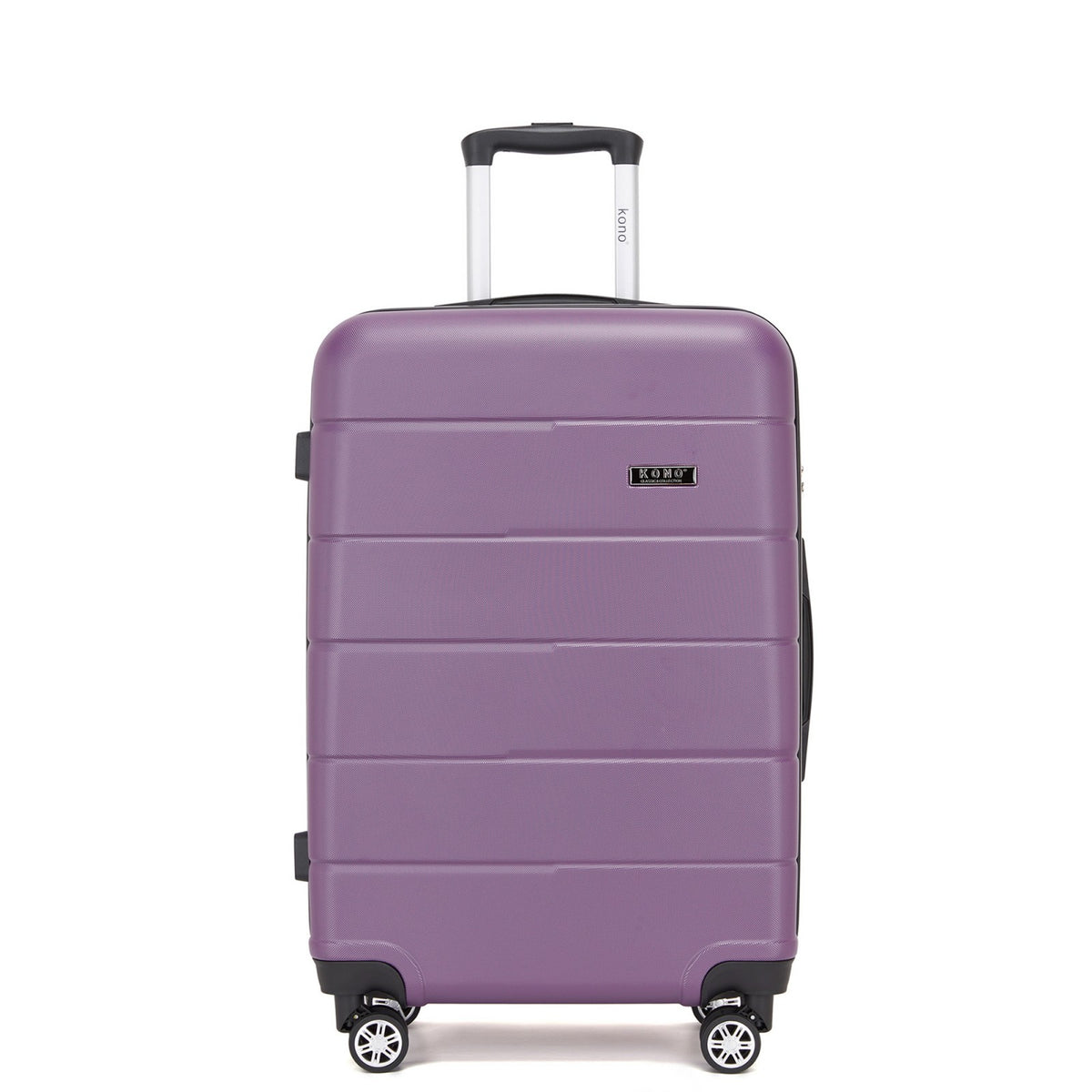 Kono KSK2694 Mid-Size Luggage in Purple and Black (66x44x25 cm) - Hard Shell Check-In Suitcase with Silent Wheels & Organised Interior