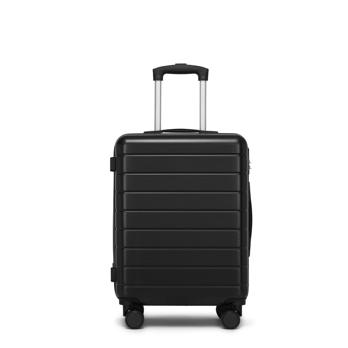 KSN2691 - 20 Inch Carry-On Luggage, Lightweight ABS Hard Shell Suitcase with 360 Silent Wheels, Combination Lock & Organised Interior - Black