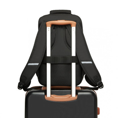 Kono BPK2531S Backpack in Black – Smart and Practical Laptop Backpack, Designed for Work, Travel & Everyday Use