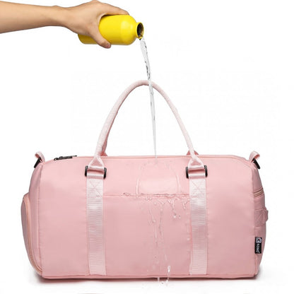 EA2213 - Kono Multi Waterproof Gym bag Carry On Weekend Bag - Pink - Luggage eStore