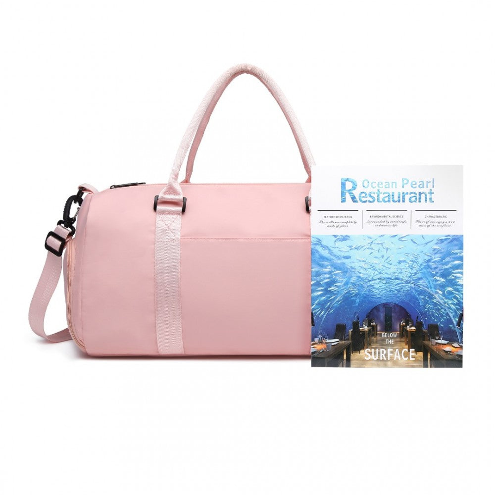 EA2213 - Kono Multi Waterproof Gym bag Carry On Weekend Bag - Pink - Luggage eStore