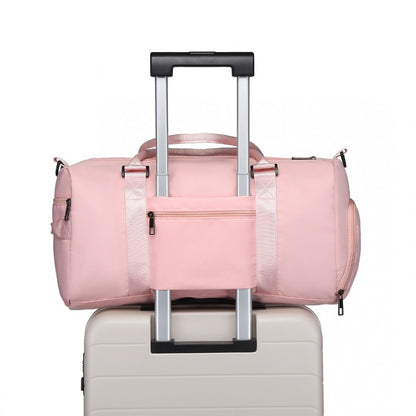 EA2213 - Kono Multi Waterproof Gym bag Carry On Weekend Bag - Pink - Luggage eStore