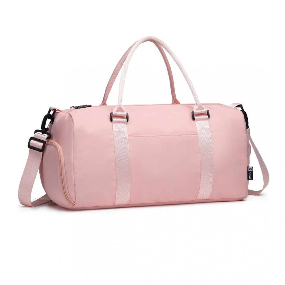 EA2213 - Kono Multi Waterproof Gym bag Carry On Weekend Bag - Pink - Luggage eStore