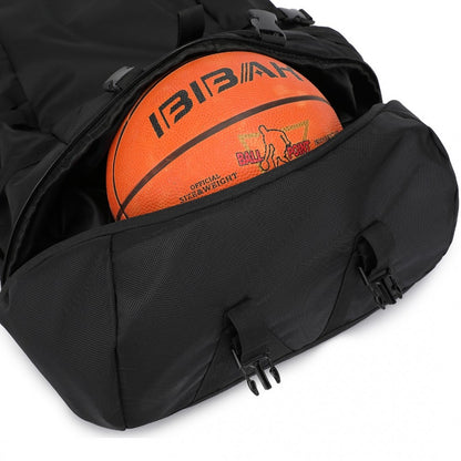 EQ2302 - Kono Large Capacity Basketball Sports Fitness Backpack - Black - Luggage eStore