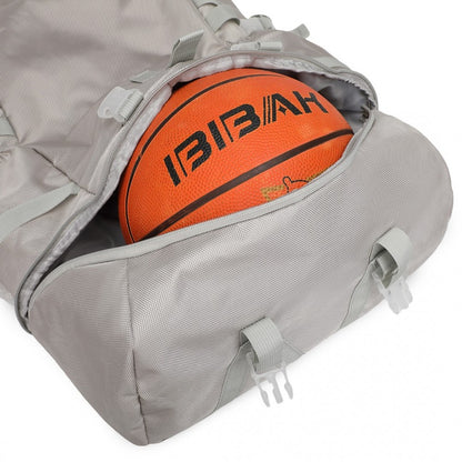EQ2302 - Kono Large Capacity Basketball Sports Fitness Backpack - Grey - Luggage eStore
