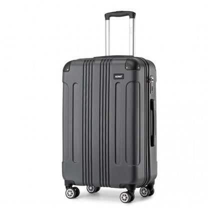 K1777-1L - Kono 28 Inch ABS Lightweight Compact Hard Shell Travel Luggage For Extended Journeys - Grey - Luggage eStore