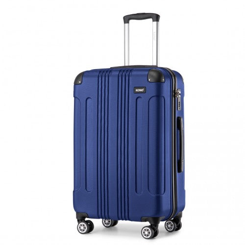 K1777-1L - Kono 28 Inch ABS Lightweight Compact Hard Shell Travel Luggage For Extended Journeys - Navy - Luggage eStore