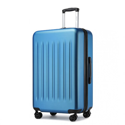 Kono KSK2477 Large Luggage in Blue (74.5x47.5x29.5cm) - Expandable ABS Vertical Textured Hard Shell Suitcase with Secure 3-Digit Lock